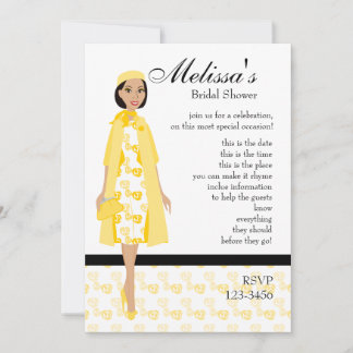 Invitación Lady In Yellow