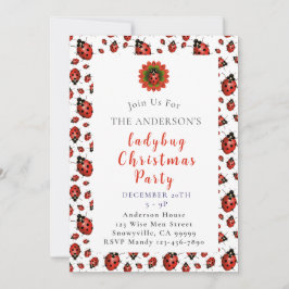 Invitación Ladybug Christmas Party