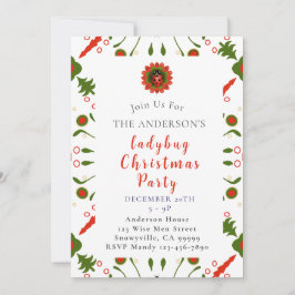 Invitación Ladybug Christmas Party