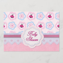 Ladybug Flowers Baby Shower