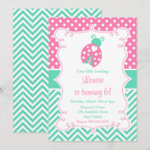 Ladybug Ladybird Pink Birday Party