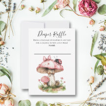 Ladybug Pink Baby Shower Diaper Raffle