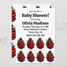 Ladybug Red Black Insect Ladybug Baby Girl Shower