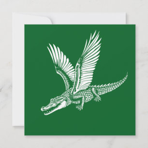 Invitación lagarto alandrado volando alto