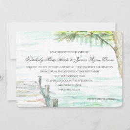 Invitación Lago acuático y muelle de barcos
