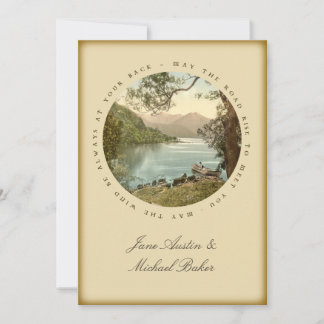 Invitación Lago Boda irlandés en Kerry Irlanda y Bendición