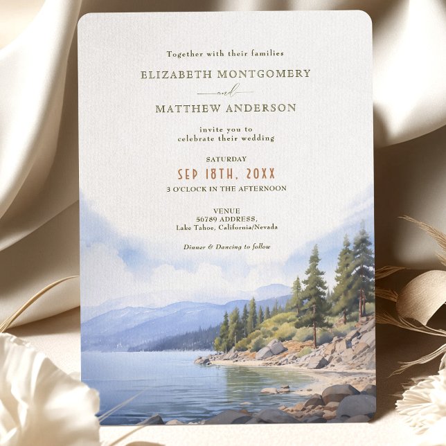 Invitación Lago Boda Tahoe (Subido por el creador)