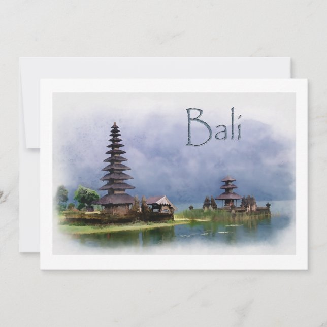 Invitación Lago Bratanan Bali Indonesia (Anverso)