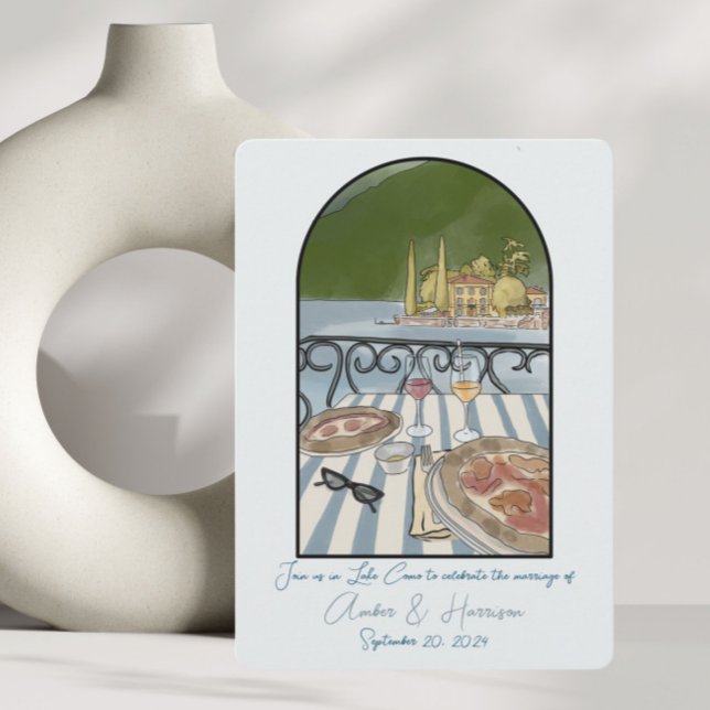 Invitación Lago Como Boda Italiana Salven La Fecha (Subido por el creador)