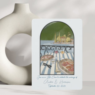 Invitación Lago Como Boda Italiana Salven La Fecha