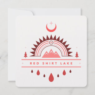 Invitación lago de camisa roja alaska