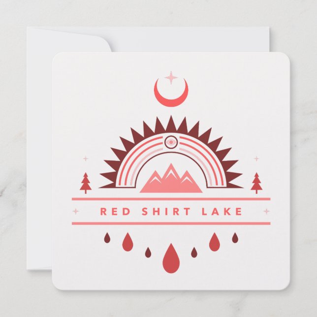 Invitación lago de camisa roja alaska (Anverso)