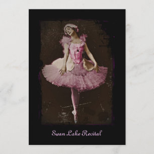 Invitación Lago de cisne vintage