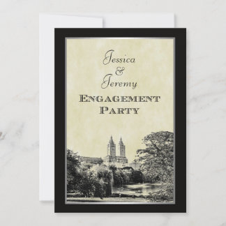 Invitación Lago del Parque Central de NYC San Remo Grabado De