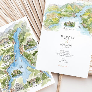Invitación Lago di Como Lago di Como Boda