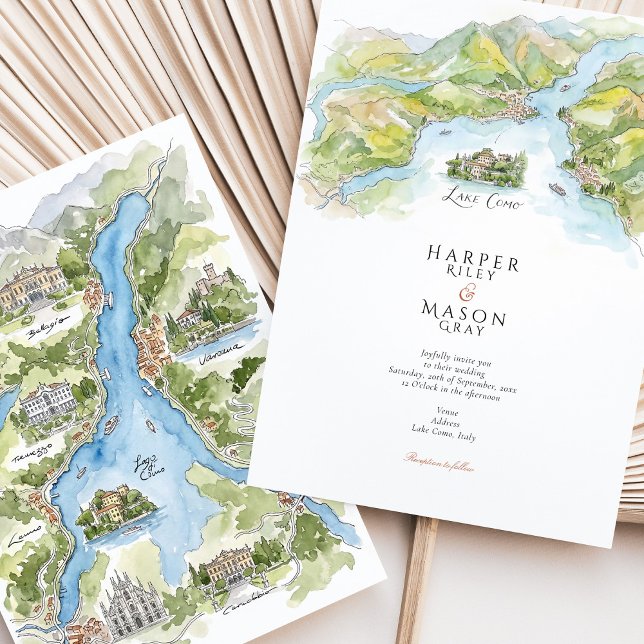 Invitación Lago di Como | Lago di Como Boda (Subido por el creador)