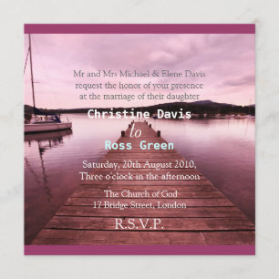 Invitación Lago Disctrict, personalizado casando la