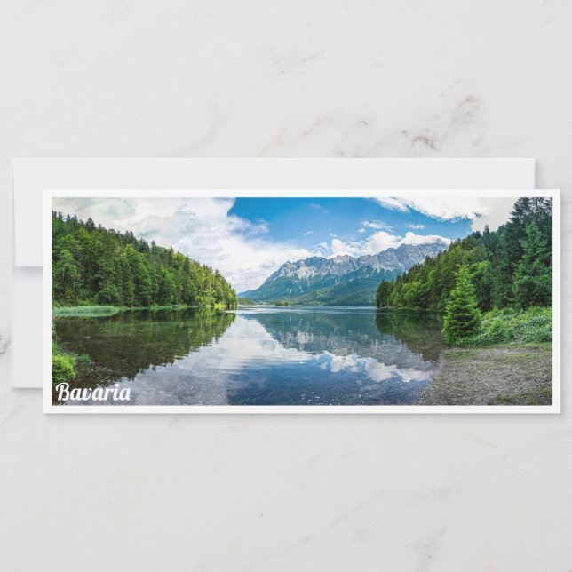 Invitación Lago Eibsee en Baviera, Alemania (Anverso)