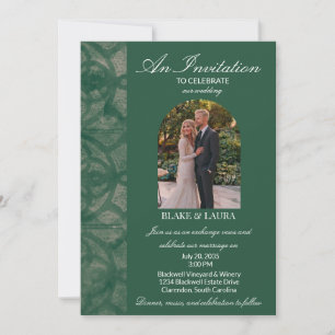 Invitación Lago Esmeralda Muscadina Batik Arco Foto Personali