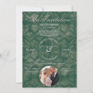 Invitación Lago Esmeralda Otoño Muscadine Foto Personalizada