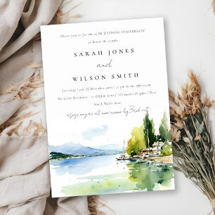 Invitación Lago Ginebra Suiza Paisaje Boda Aniversario