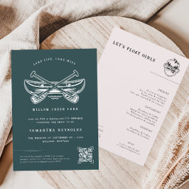 Invitación Lago Mínimo Moderno | Fin de semana de despedida d
