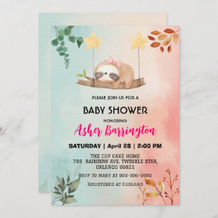 Invitación Lágrima de bebé salvaje fiesta de ducha de verano