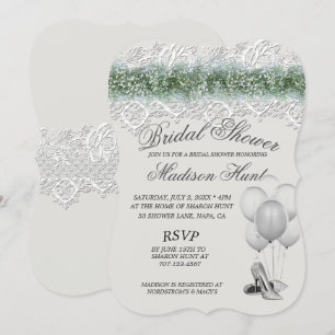 Invitación Lágrimas blancas y bebés duchas de novia respirato