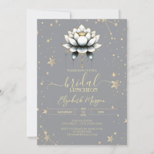 Invitación Lágrimas celestes de Lotus blanco ducha de novia g