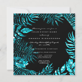 Invitación Lágrimas tropicales de hierro marco Océano azul tu
