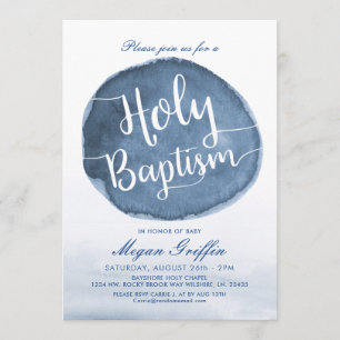 Invitación Laguna   Bautismo sagrado Personalizado