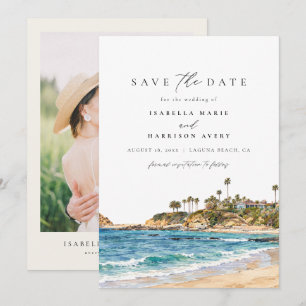 Invitación Laguna Beach California Destino Guardar la Fecha