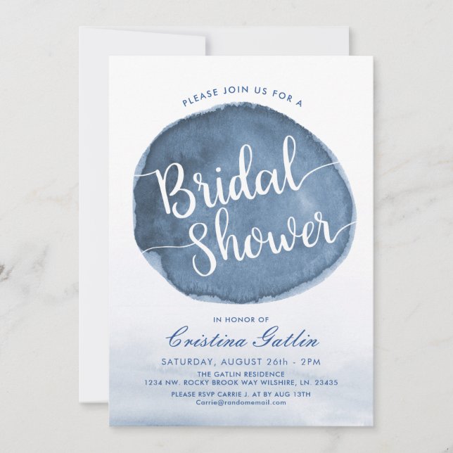 Invitación Laguna | PERSONALIZADO | Ducha de novia (Anverso)