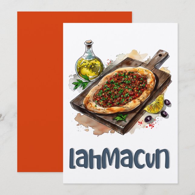 Invitación Lahmacun Pizza・ح・・・ن・・・・・・・・・・・・・・・・・・・・・・・・・・・・・・ (Anverso / Reverso)