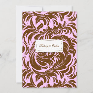 Invitación Lainey rosa y chocolate 311-Lavishly