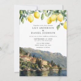 Invitación Lake Como Lemons Italian Wedding