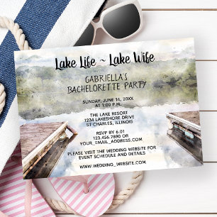 Invitación Lake Life - Bote Lake Wife Dock Bachelorette Party