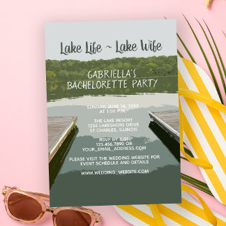Invitación Lake Life - Lake Life Boat Dock Bachelorette Party