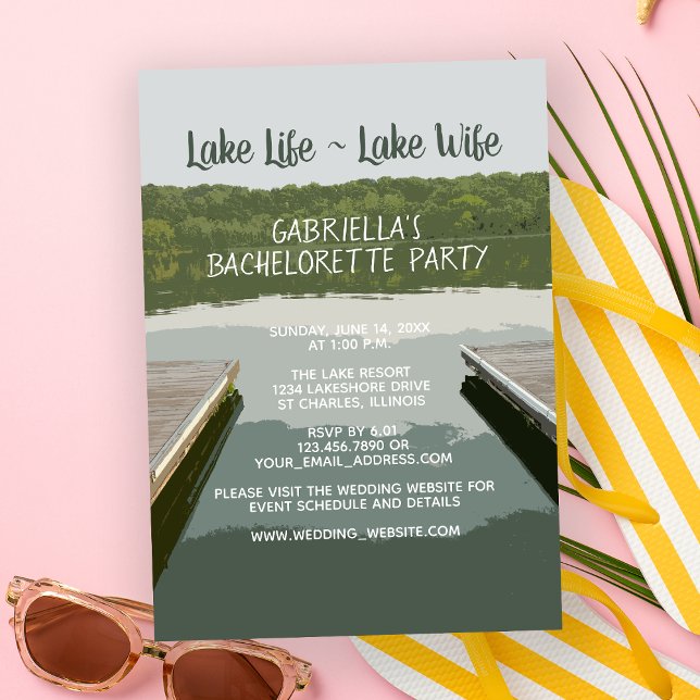 Invitación Lake Life - Lake Life Boat Dock Bachelorette Party (Subido por el creador)