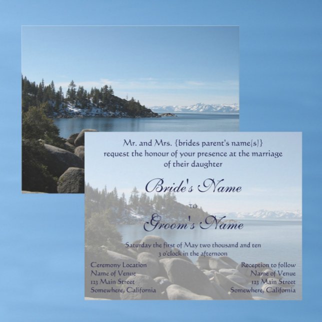 Invitación Lake Tahoe Wedding (Subido por el creador)