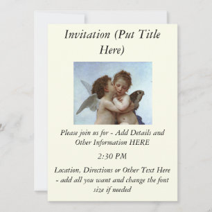 Invitación L'Amour et Psyche de Bouguereau, enfants (Cupido)