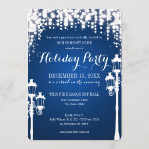 Invitación Lamp Post Sparkke Holiday Party Corporate