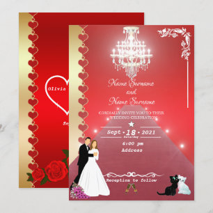Invitación Lámpara de alfombras rojas