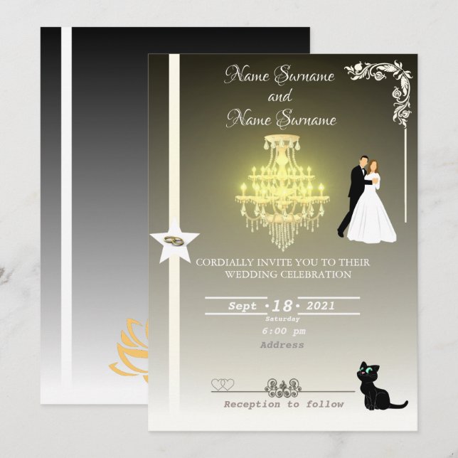 Invitación Lámpara de araña (Anverso / Reverso)