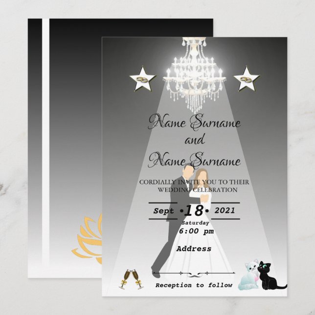 Invitación Lámpara de araña (Anverso / Reverso)