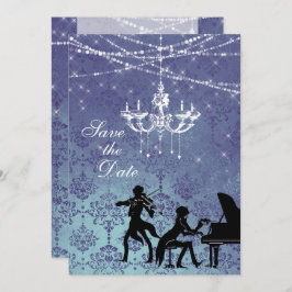 Invitación Lámpara de araña de música clásica antigua guardar