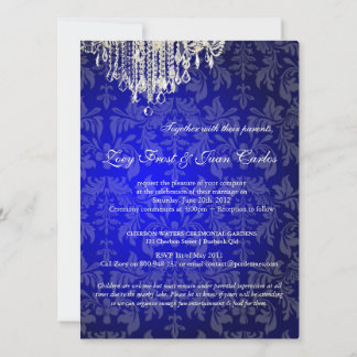 Invitación Lámpara de cristal de PixDezines/damasco barroco