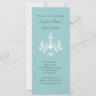 Invitación Lámpara de cumpleaños (turquesa)