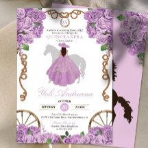 Lámpara de lavanda Purple Charra Quinceanera