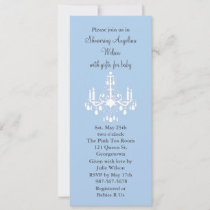Invitación Lámpara del bebé (azul)